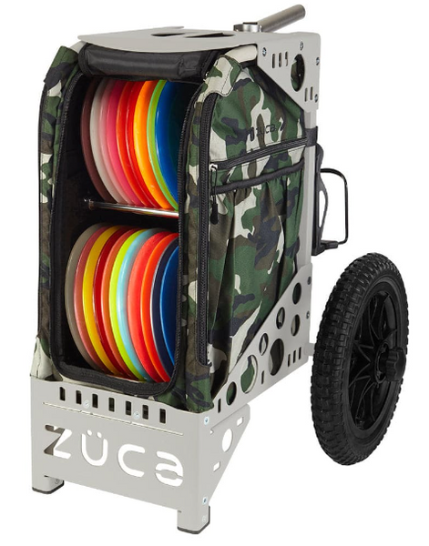 Disc Golf Cart - Woodland Camo Insert with Optional Frame Colour