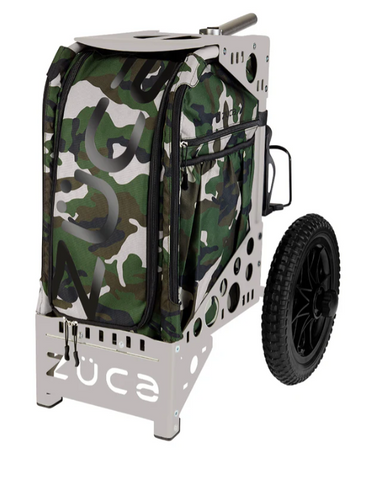 Disc Golf Cart - Woodland Camo Insert with Optional Frame Colour